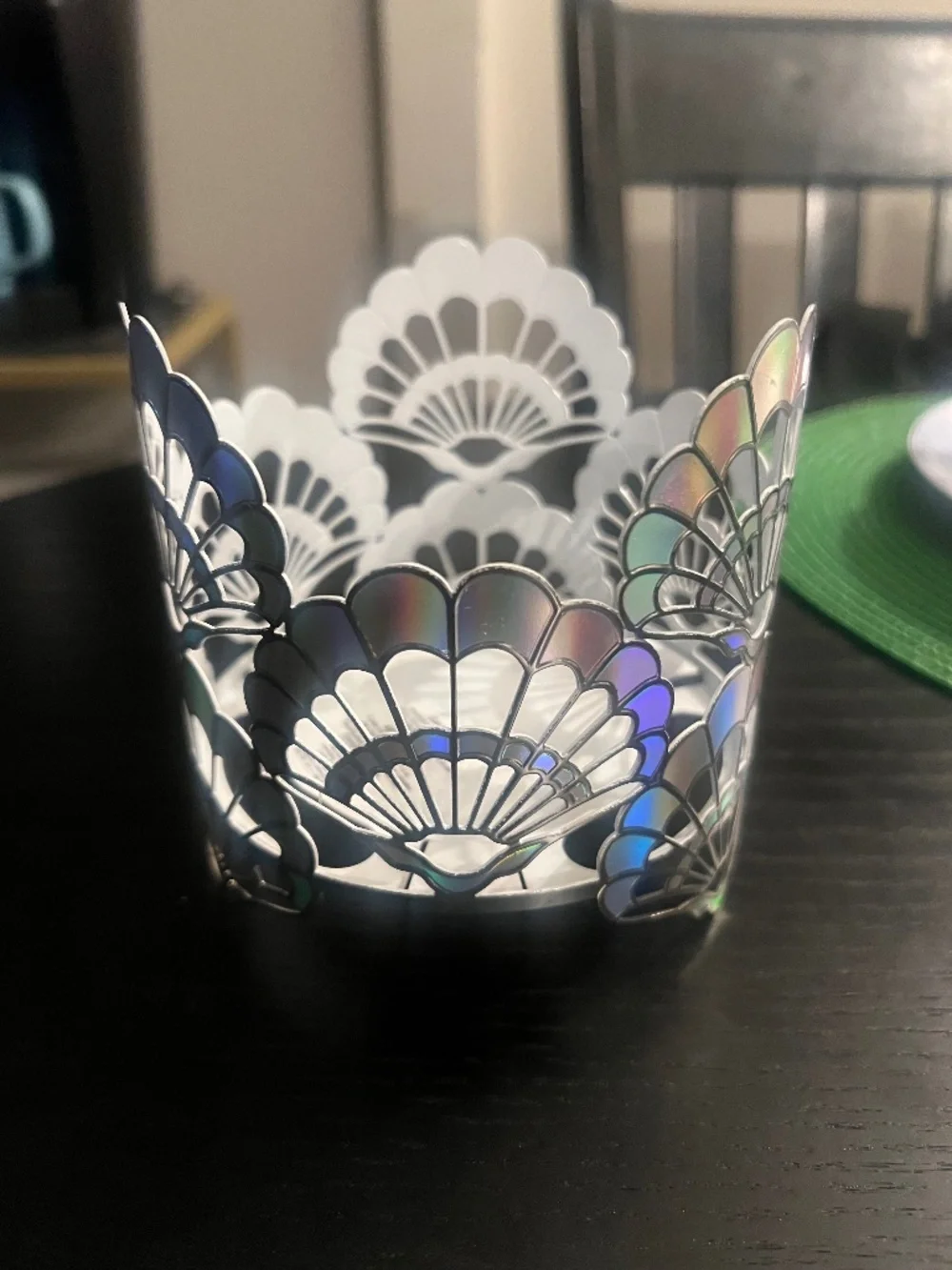 Bath & Body Works Opalescent 3-wick seashell candle holder (NWT)